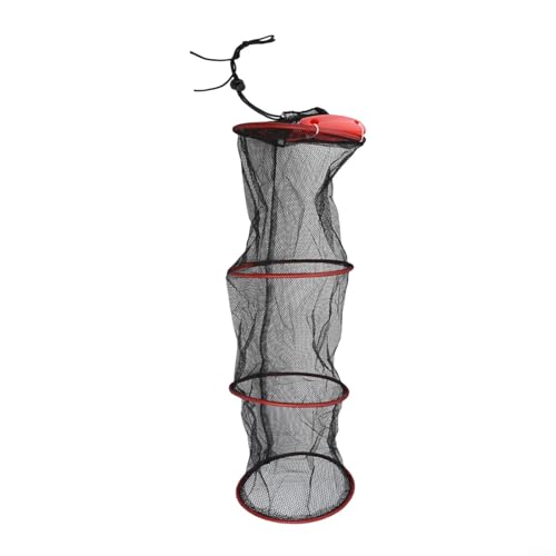 Faltbarer Köderkäfig aus Netzstoff, Nylon-Konstruktion, entworfen, um Ihre lebenden Fische während des Transports zu Ihrem Lieblingsplatz sicher zu halten (25 x 90 cm) von RichVibe