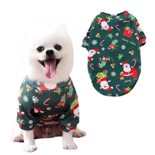 RichePet Weihnachts-Hunde-Shirt mit Ärmeln für kleine Haustiere, Winterurlaub, Weihnachtsmann, Hunde-Outfit, Weihnachtsbaum, Schneeflocke, Welpenweste, Weihnachtsmann, Schneemann, Kleidung für RichePet Weihnachts-Hunde-Shirt mit Ärmeln für kleine Haustiere, Winterurlaub, Weihnachtsmann, Hunde-Outfit, Weihnachtsbaum, Schneeflocke, Welpenweste, Weihnachtsmann, Schneemann, Kleidung für von RichePet