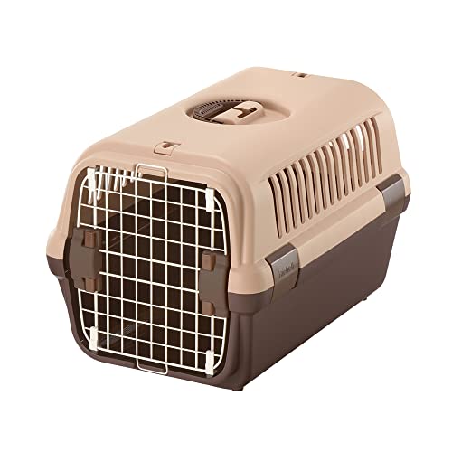 Richell Transportbox für Haustiere Größe M in Braun, Reisetasche oder Transportbox für Hunde und Katzen bis zu 8 kg. von Richell