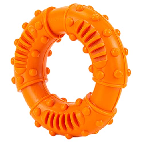 Richolyn Kauspielzeug für Hunde - Ringförmige Welpenbeißringe aus hartem, elastischem Gummi - Interaktives Donut-Bissspielzeug für die Zahnreinigung von Welpen, schöne Beißringe für Golden Retriever von Richolyn