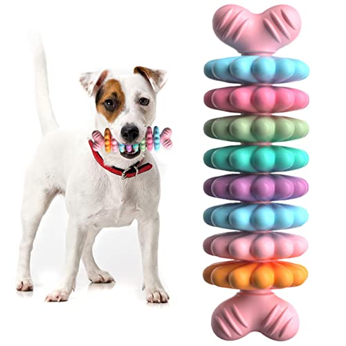 Richolyn Kauspielzeug für Hunde – flexibles Kauspielzeug für Welpen – für drinnen und draußen, zur Linderung von Angstzuständen, zur Reinigung der Zähne, interaktives Spielzeug für Hunde von Richolyn