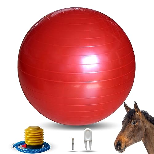 RideFound 43,2 cm Pferdebälle Mega Pferdeball für Spieltraining Pferd Fußball Anti-Burst Herding Ball für Pferd Ziege Esel von RideFound