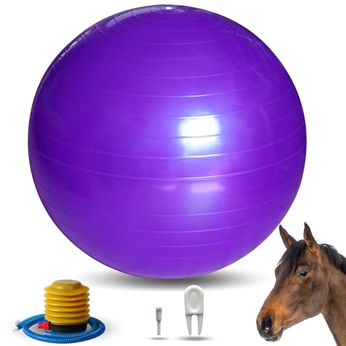RideFound Pferdespielbälle, Herdingball für Pferde, Ziegen, Mega-Pferdeball, Pferdefußball für Spieltraining, 101,6 cm, Violett von RideFound