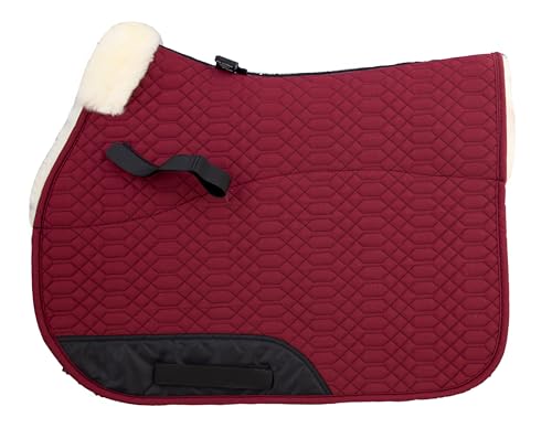 Engel Reitsport | SCHABRA1-VSS-BOR-MED | Schabracke | Steppstoff | Lammfell im Sattelbereich | Half Lined | Fellkranz vorne | Vielseitigkeit | Stoff Bordeaux Fell med. von Engel Reitsport