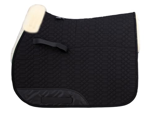 Engel Reitsport Lammfell Schabracke Half Lined SCHABRA1-VSS-SCH-MED Steppstoff schwarz Fell med. Vielseitigkeit/Springen (VSS) von Engel Reitsport