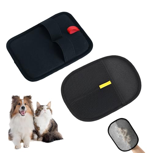 2 Stück Static Removal Gloves,Fellpflegehandschuh Katze Double-Sided Pet Grooming Gloves Wiederverwendbar antistatische Katzenbürste Handschuh für Katzen und Hunde for Clothes Sofas Carpets Zwei Stile von Rienan