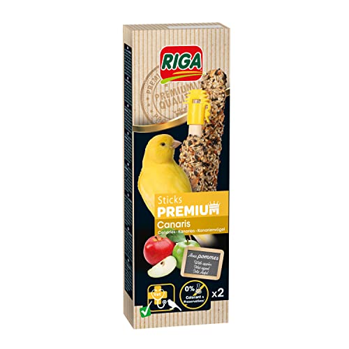 Premium Barrites Kanarienvogel Apfel, 2 Sticks, insgesamt 60 g von Riga