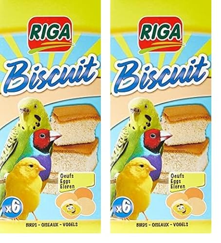 Riga 6 Kekse mit Ei für Vögel, 65 g (Packung mit 2) von Riga