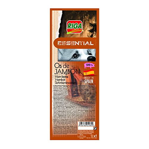 Riga - Essential, Os Knochen mit Schinken - Leckerbissen für Hunde Reich an Schinken vom Schwein und Proteinen - Natürliche Rohstoffe, Unverarbeitet - 1 Knochen Riga - Essential, Os Knochen mit Schinken - Leckerbissen für Hunde Reich an Schinken vom Schwein und Proteinen - Natürliche Rohstoffe, Unverarbeitet - 1 Knochen von Riga