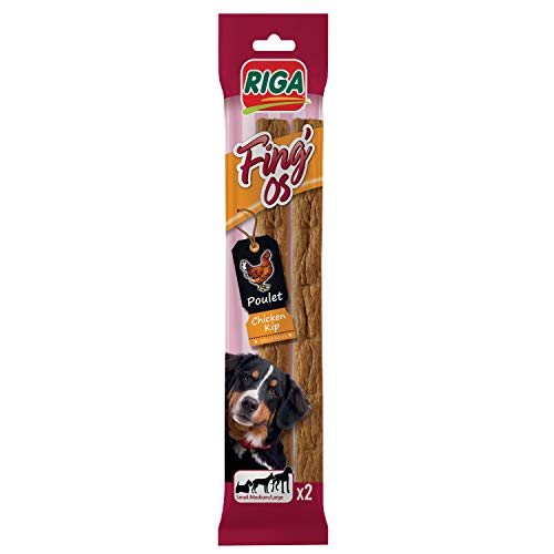 Riga Fing'Os Stick – Leckereien für Hunde – Zarter Snack mit Huhn – reich an Vitaminen und Mineralien – ohne Zuckerzusatz, Farbstoffe, Konservierungsstoffe und künstliche Aromen – ideale Belohnung – 2 Riga Fing'Os Stick – Leckereien für Hunde – Zarter Snack mit Huhn – reich an Vitaminen und Mineralien – ohne Zuckerzusatz, Farbstoffe, Konservierungsstoffe und künstliche Aromen – ideale Belohnung – 2 von Riga