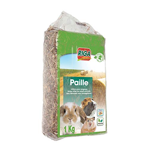 Riga Stroh Einstreu für Nagetiere, 4er Pack (4 x 1 kg) von Riga