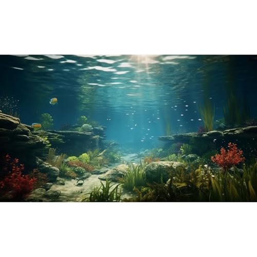 Hintergrund für Aquarium, Unterwasserboden, Felsen, Aquarium, Hintergrund unter dem Meer, Terrarium, Korallenriff, Sonnenlicht, Dekoration, tropische Fische, Aquarium-Hintergrund, 183 x 61 cm Hintergrund für Aquarium, Unterwasserboden, Felsen, Aquarium, Hintergrund unter dem Meer, Terrarium, Korallenriff, Sonnenlicht, Dekoration, tropische Fische, Aquarium-Hintergrund, 183 x 61 cm von Riivvdise