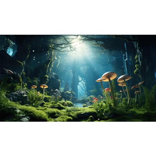 Riivvdise Aquarium-Hintergrund, Unterwasserwelt, Terrarium, Dschungel-Stil, Pilze mit üppigem Moos, Aquarium-Hintergrund, Bachlauf, Felsen, Reptilien, Lebensraum, Tank, Tapete, Poster, Vinyl, 152,4 x Riivvdise Aquarium-Hintergrund, Unterwasserwelt, Terrarium, Dschungel-Stil, Pilze mit üppigem Moos, Aquarium-Hintergrund, Bachlauf, Felsen, Reptilien, Lebensraum, Tank, Tapete, Poster, Vinyl, 152,4 x von Riivvdise
