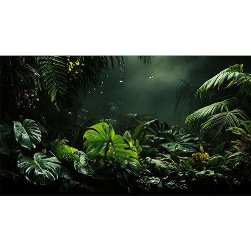 Riivvdise Aquarium-Hintergrund, neblige tropische Palmenblätter, Tröpfchen, Terrarium-Hintergrund, neblig, tropischer Stil, Blumenmuster, Landschaft, Aquarium, Hintergrund, Reptilien-Lebensraum, Riivvdise Aquarium-Hintergrund, neblige tropische Palmenblätter, Tröpfchen, Terrarium-Hintergrund, neblig, tropischer Stil, Blumenmuster, Landschaft, Aquarium, Hintergrund, Reptilien-Lebensraum, von Riivvdise