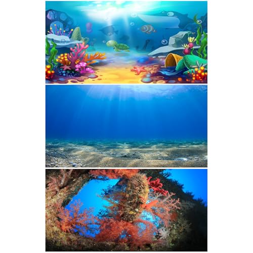 Riivvdise Hintergrund für Aquarien, Korallen, Riff, Aquarium, Unterwasser, Boden, Terrarium, Unterwasserwelt, Cartoon-Stil, Aquarium-Hintergrund, 91,4 x 45,7 cm, 3 Stück Riivvdise Hintergrund für Aquarien, Korallen, Riff, Aquarium, Unterwasser, Boden, Terrarium, Unterwasserwelt, Cartoon-Stil, Aquarium-Hintergrund, 91,4 x 45,7 cm, 3 Stück von Riivvdise