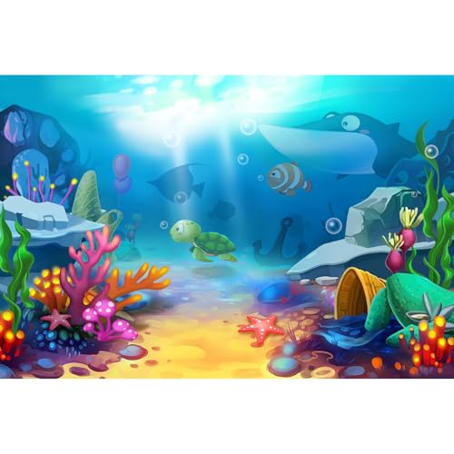 Unterwasser-Aquarium-Hintergrund, Cartoon-Unterwasser-Tropische Fische, Korallenriff-Terrarium, Hintergrund unter dem Meer, Welt-Thema, Fisch-Hintergrund, Schildkröte, Hai, blaues Meer mit Unterwasser-Aquarium-Hintergrund, Cartoon-Unterwasser-Tropische Fische, Korallenriff-Terrarium, Hintergrund unter dem Meer, Welt-Thema, Fisch-Hintergrund, Schildkröte, Hai, blaues Meer mit von Riivvdise