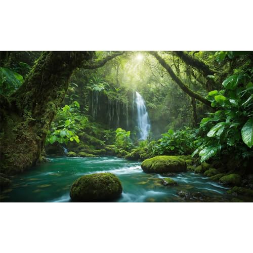 Wasserfall-Aquarium-Hintergrund, tief im Bergwald, Terrarium, Regenwald, Dschungel, Pflanzen, Stil, Naturlandschaft, Aquarium, Hintergrund, Reptilien-Lebensraum, Vinyl, 91,4 x 61 cm Wasserfall-Aquarium-Hintergrund, tief im Bergwald, Terrarium, Regenwald, Dschungel, Pflanzen, Stil, Naturlandschaft, Aquarium, Hintergrund, Reptilien-Lebensraum, Vinyl, 91,4 x 61 cm von Riivvdise