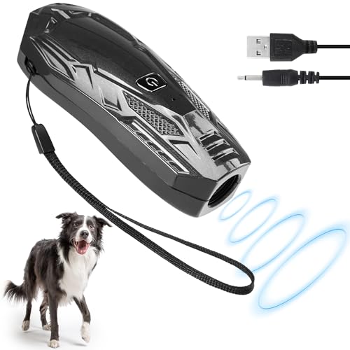 Anti-Bell-Gerät für Hunde, Ultraschall-Hunde-Bell-Abschreckungsgeräte mit USB-Ladegerät, Handheld-Ultraschall-Bellstopper, Haustier-Bellen-Gerät für kleine, mittelgroße und große Hunde, drinnen und Anti-Bell-Gerät für Hunde, Ultraschall-Hunde-Bell-Abschreckungsgeräte mit USB-Ladegerät, Handheld-Ultraschall-Bellstopper, Haustier-Bellen-Gerät für kleine, mittelgroße und große Hunde, drinnen und von Rilcn