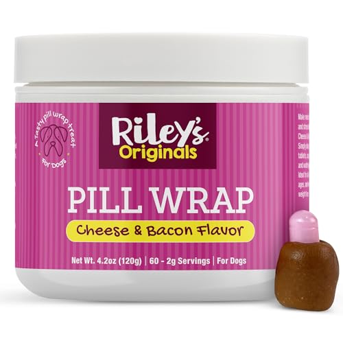Riley's Pillenwickel für Hunde – Köstliche Pillenpaste mit Käse- und Speckgeschmack für Hunde – Wickeln Sie Pillen, Kapseln, Tabletten in eine Tasche oder einen Beutel, um den Geschmack zu überdecken Riley's Pillenwickel für Hunde – Köstliche Pillenpaste mit Käse- und Speckgeschmack für Hunde – Wickeln Sie Pillen, Kapseln, Tabletten in eine Tasche oder einen Beutel, um den Geschmack zu überdecken von Riley's