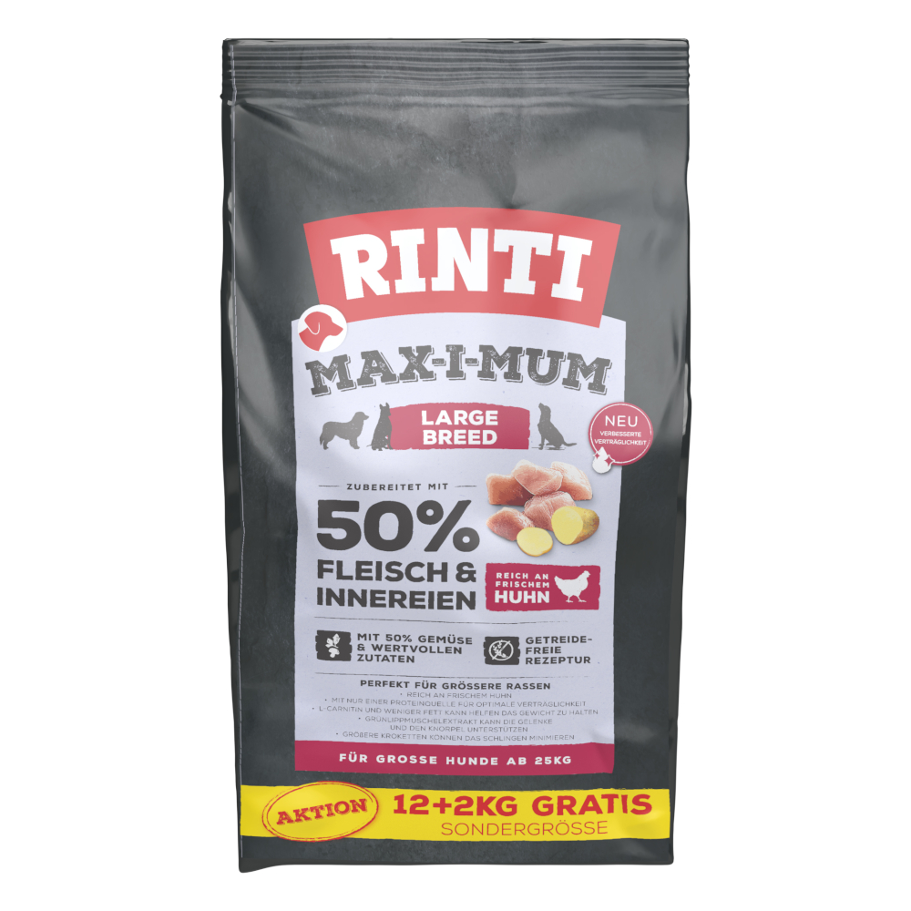 2 kg gratis! 14 kg RINTI Max-I-Mum - Fresh Huhn 2 kg gratis! 14 kg RINTI Max-I-Mum - Fresh Huhn von Rinti
