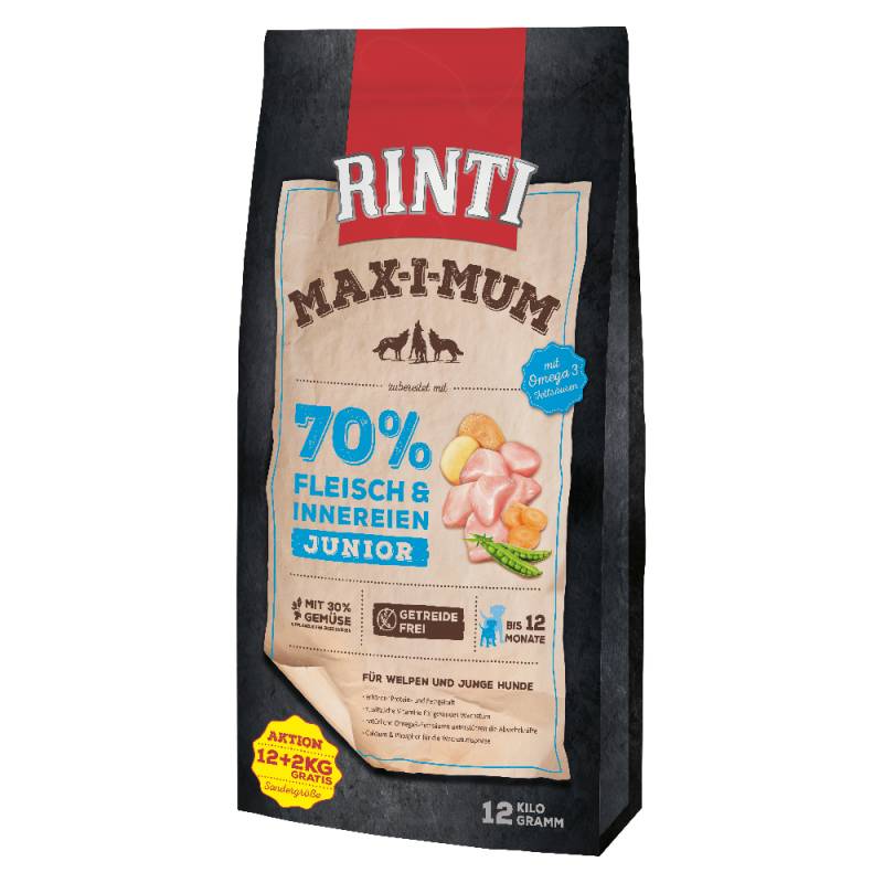 2 kg gratis! 14 kg RINTI Max-I-Mum - Junior Huhn 2 kg gratis! 14 kg RINTI Max-I-Mum - Junior Huhn von Rinti