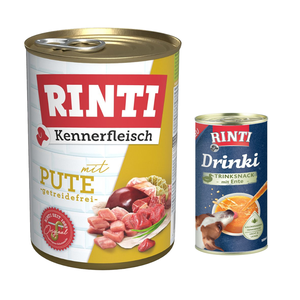 6 x 400 g RINTI Kennerfleisch + 185 ml Drinki mit Ente gratis! - Pute 6 x 400 g RINTI Kennerfleisch + 185 ml Drinki mit Ente gratis! - Pute von Rinti