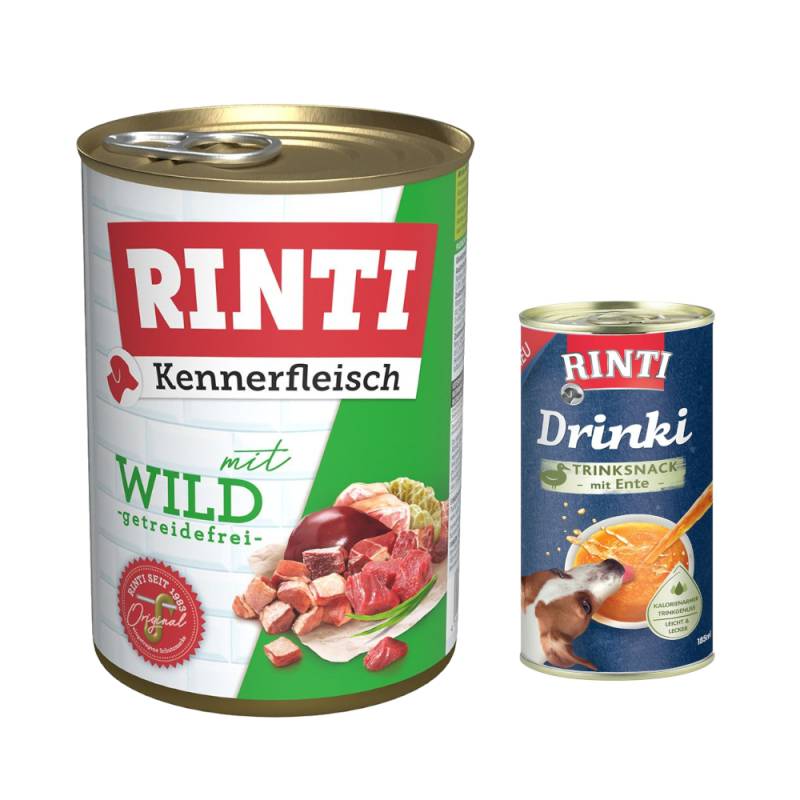 6 x 400 g RINTI Kennerfleisch + 185 ml Drinki mit Ente gratis! - Wild von Rinti