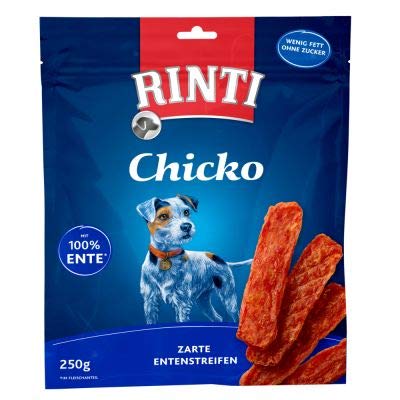 RINTI Chicko Entenstreifen | Hunde Snack | 9x250g | 100% zarte Entenstreifen | Wenig Fett von Rinti