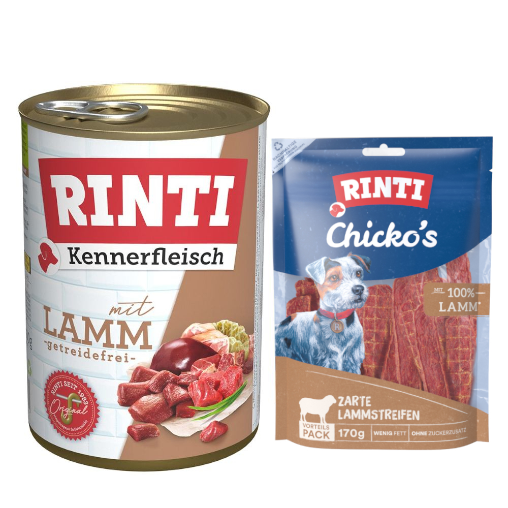 Kombi-Paket RINTI Kennerfleisch + RINTI Chicko Hundesnacks - Kennerfleisch Lamm 12 x 400 g + Chicko Lamm 2 x 170 g Kombi-Paket RINTI Kennerfleisch + RINTI Chicko Hundesnacks - Kennerfleisch Lamm 12 x 400 g + Chicko Lamm 2 x 170 g von Rinti