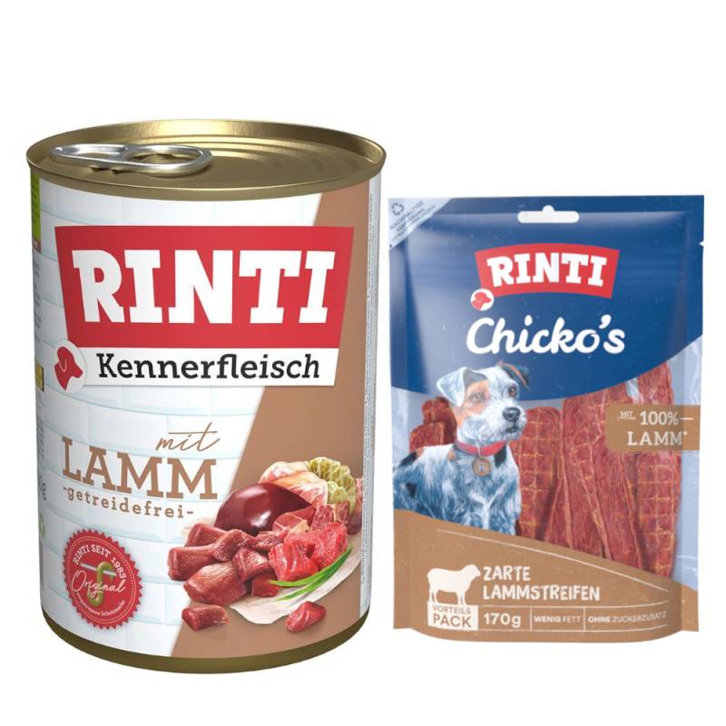 Kombi-Paket RINTI Kennerfleisch + RINTI Chicko Hundesnacks - Kennerfleisch Lamm 12 x 400 g + Chicko Lamm 2 x 170 g Kombi-Paket RINTI Kennerfleisch + RINTI Chicko Hundesnacks - Kennerfleisch Lamm 12 x 400 g + Chicko Lamm 2 x 170 g von Rinti