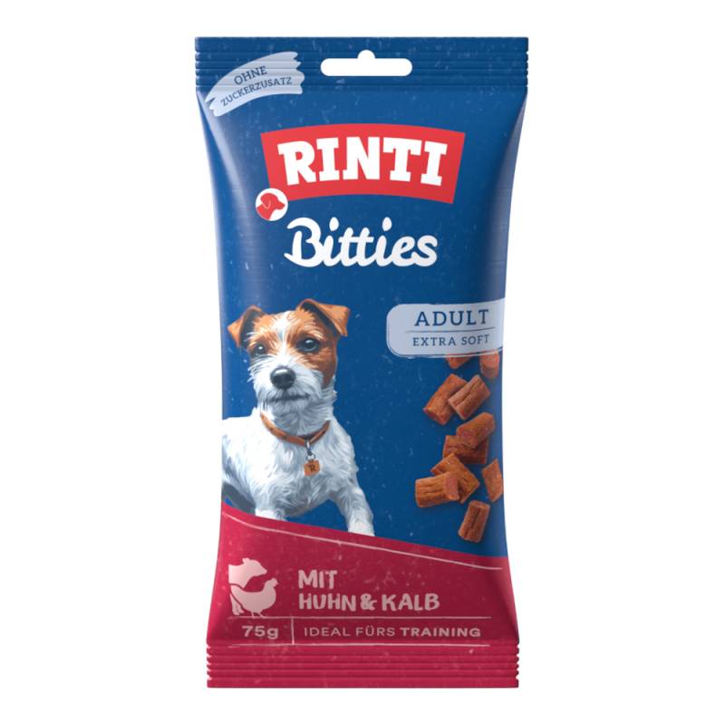RINTI Bitties Adult - 6 x 75 g Huhn & Käse von Rinti
