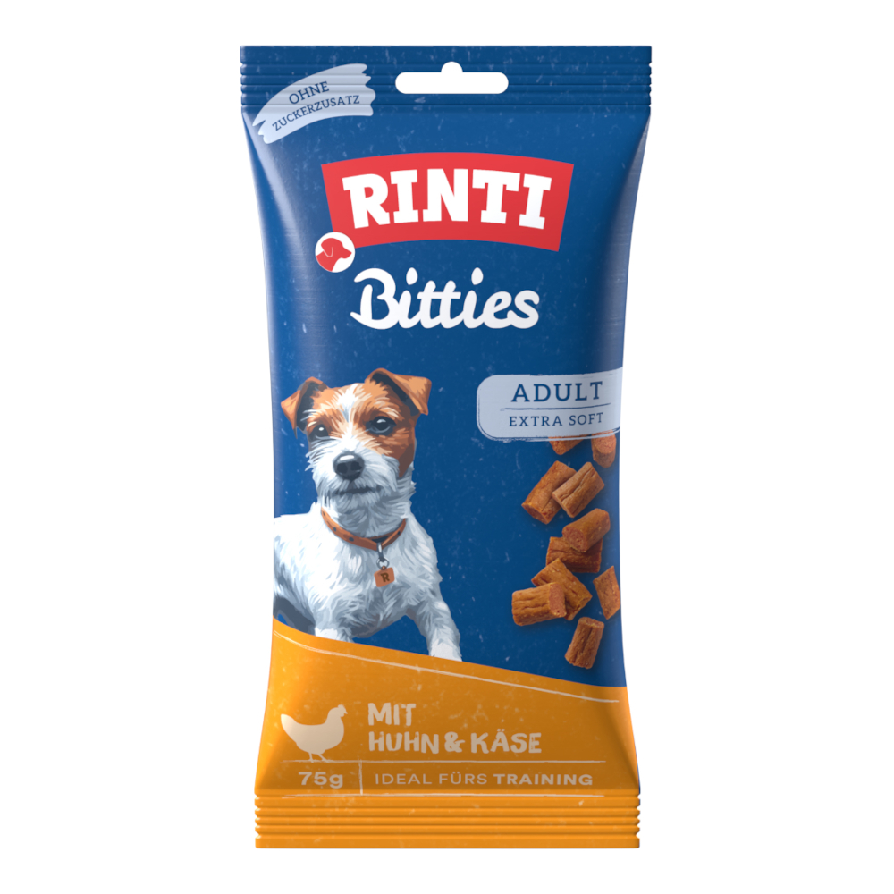 RINTI Bitties Adult - 75 g Huhn & Käse von Rinti