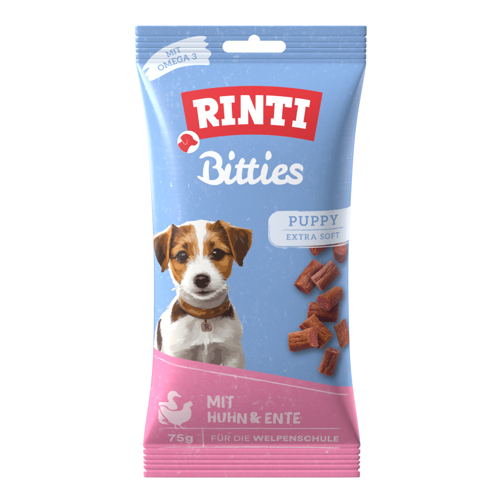 RINTI Bitties Puppy Extra Soft - 75 g Huhn & Ente von Rinti