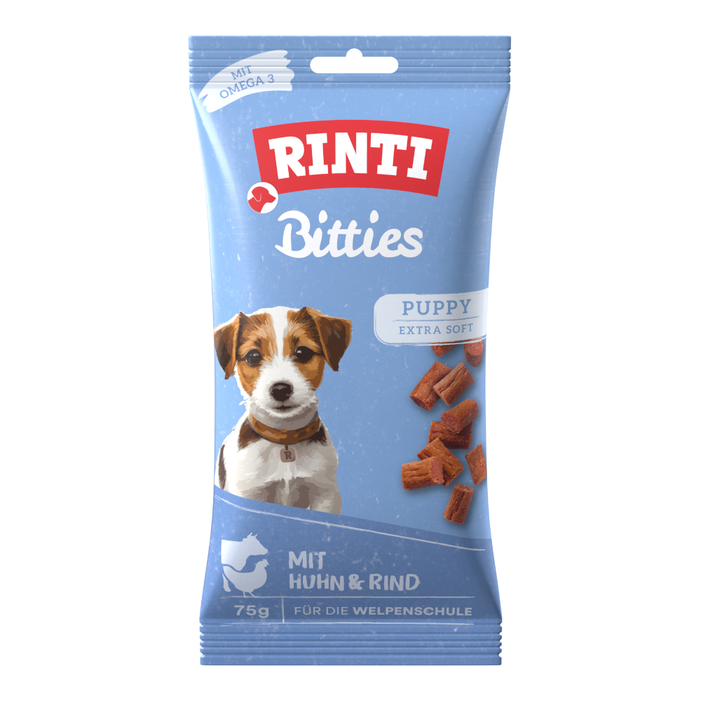 RINTI Bitties Puppy Extra Soft - 75 g Huhn & Rind von Rinti