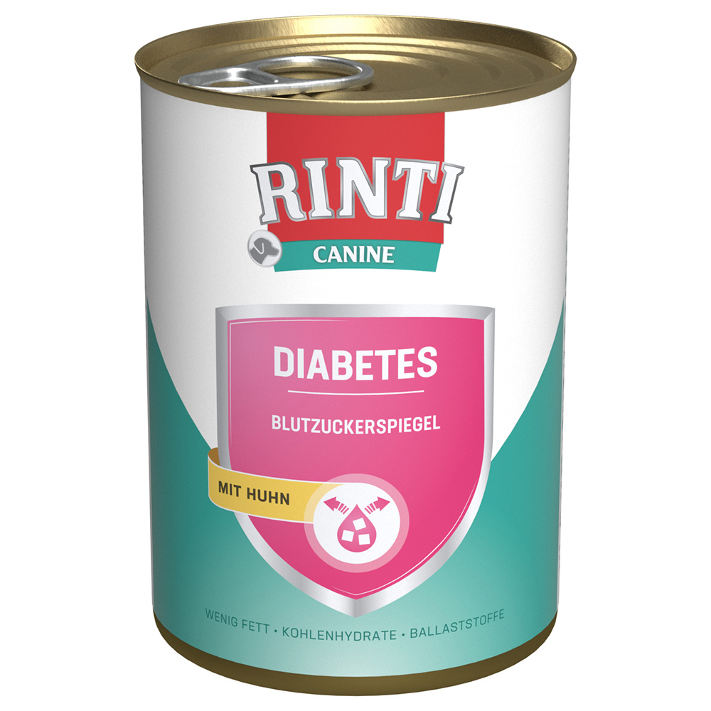 RINTI Canine Diabetes mit Huhn 400 g - 12 x 400 g von Rinti