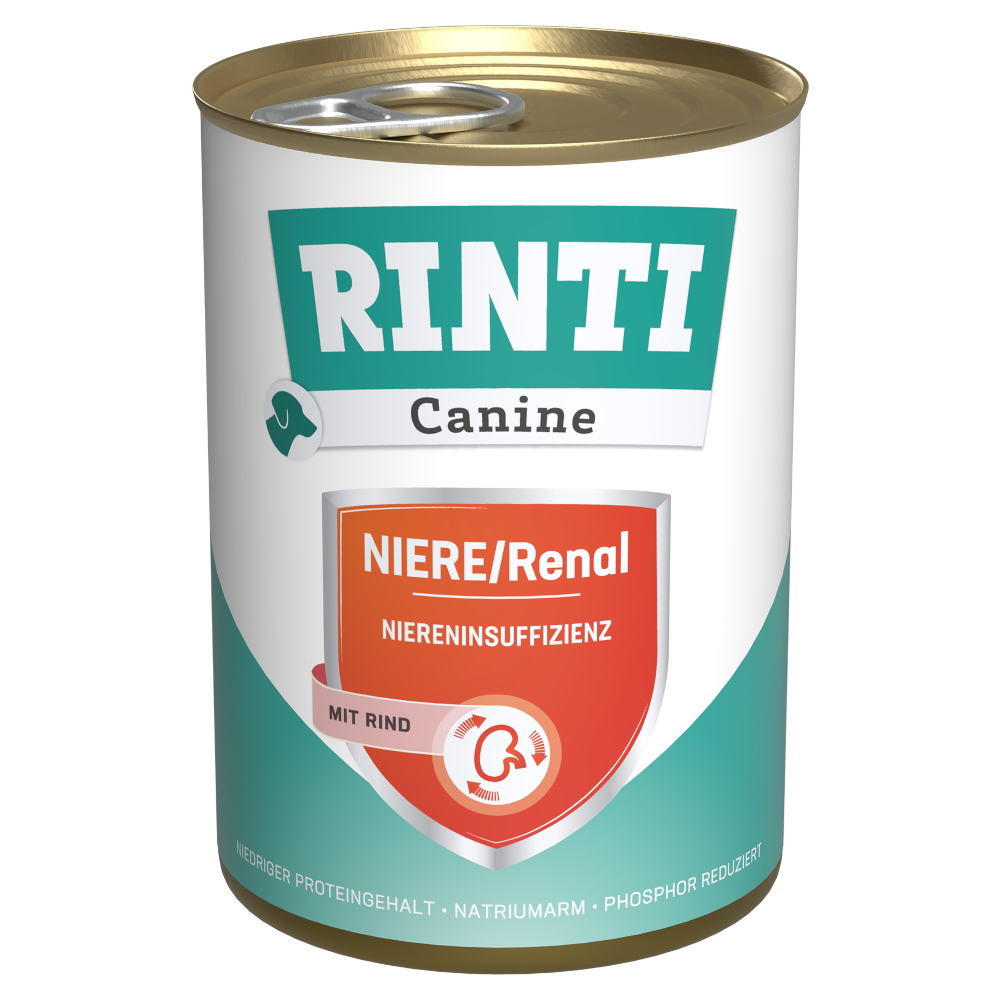 RINTI Canine Niere/Renal mit Rind 400 g - Sparpaket: 24 x 400 g von Rinti