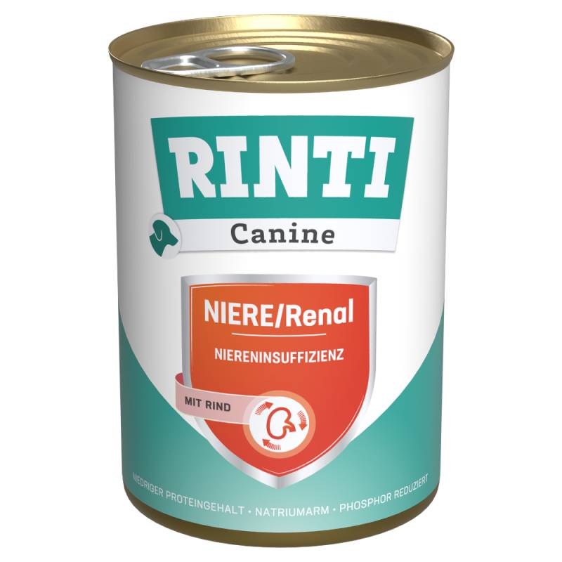 RINTI Canine Niere/Renal mit Rind 400 g - Sparpaket: 24 x 400 g von Rinti