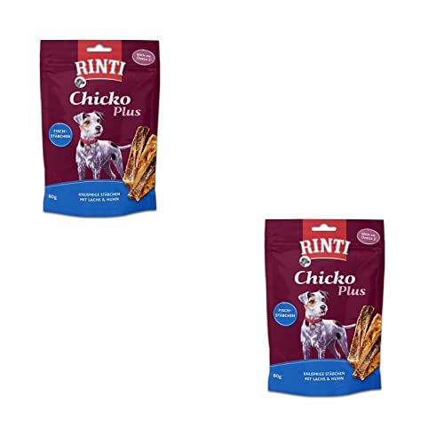 RINTI Chicko Fischstäbchen mit Lachs & Huhn - Doppelpack - 2 x 80g RINTI Chicko Fischstäbchen mit Lachs & Huhn - Doppelpack - 2 x 80g von Rinti