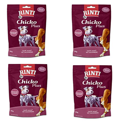 RINTI Chicko Hähnchenschenkel für Hunde - Bundle - 4 x 80 g von Rinti