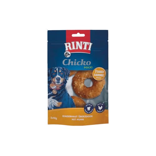 Rinti - Chicko Kauring Maxi | Bissfeste Dauer-Kauringe mit Zahnpflege-Komplex für mittelgroße bis große, ausgewachsene Hunde. Hundesnack ohne künstliche Zusätze im Frischebeutel | 9x150g Huhn Rinti - Chicko Kauring Maxi | Bissfeste Dauer-Kauringe mit Zahnpflege-Komplex für mittelgroße bis große, ausgewachsene Hunde. Hundesnack ohne künstliche Zusätze im Frischebeutel | 9x150g Huhn von Rinti