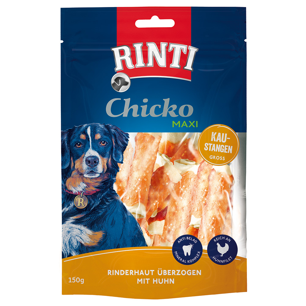 RINTI Chicko Maxi Kaustangen Groß - Sparpaket: Huhn 18 x 150 g von Rinti