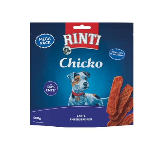 Rinti - Chicko Megapack | Leicht verdauliche Entenstreifen aus 100% Entenbrustfilet für ausgewachsene Hunde. Fettarmer und zuckerfreier Hundesnack ohne Zusatzstoffe im Frischebeutel | 5x500g Ente Rinti - Chicko Megapack | Leicht verdauliche Entenstreifen aus 100% Entenbrustfilet für ausgewachsene Hunde. Fettarmer und zuckerfreier Hundesnack ohne Zusatzstoffe im Frischebeutel | 5x500g Ente von Rinti