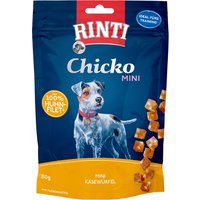 RINTI Chicko Mini - 4 x 80 g Käsewürfel und Huhn von Rinti
