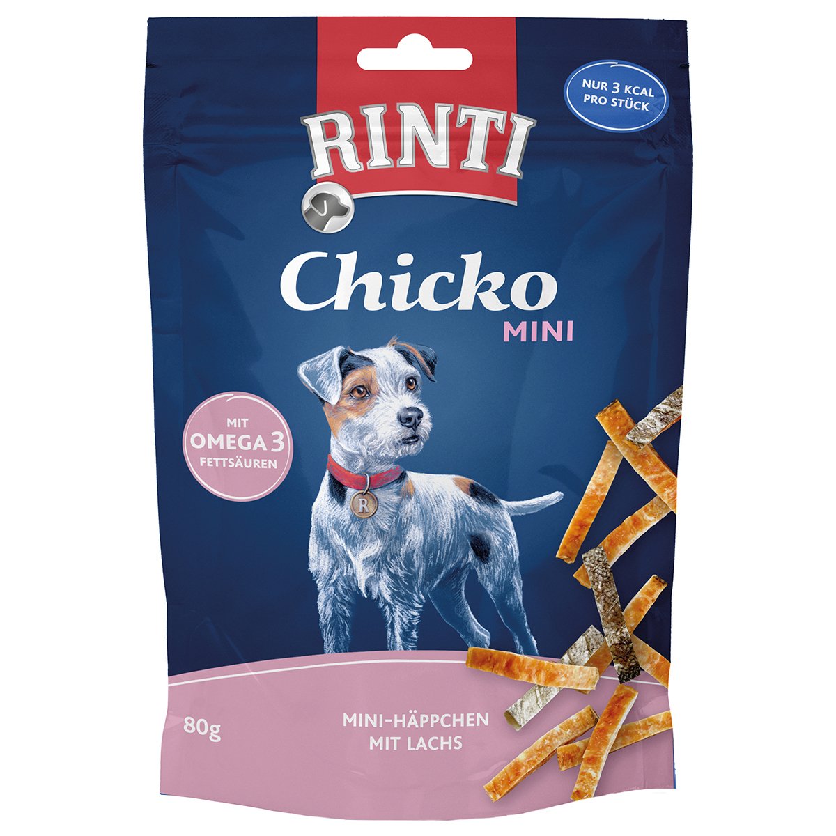 RINTI Chicko Mini Häppchen mit Lachs 6x80g RINTI Chicko Mini Häppchen mit Lachs 6x80g von Rinti