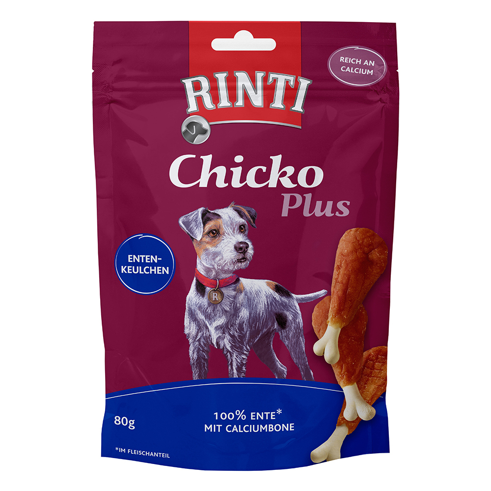 RINTI Chicko Plus Entenkeulchen - Sparpaket: 12 x 80 g von Rinti
