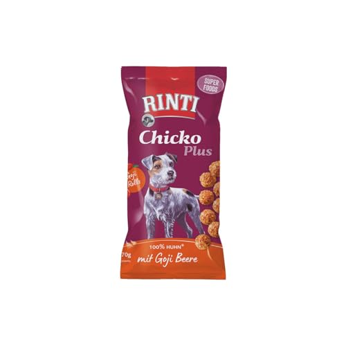 RINTI - Chicko Plus Goji Rolls | Hühnerbrustfilet mit Goji Beeren für ausgewachsene Hunde zur Unterstützung der Zellgesundheit. Hundesnack ohne Zusatzstoffe im Frischebeutel | 16x70g RINTI - Chicko Plus Goji Rolls | Hühnerbrustfilet mit Goji Beeren für ausgewachsene Hunde zur Unterstützung der Zellgesundheit. Hundesnack ohne Zusatzstoffe im Frischebeutel | 16x70g von Rinti