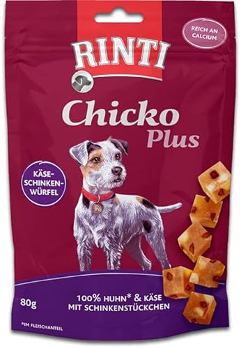 RINTI Chicko Plus KÄSE-SCHINKEN-WÜRFEL für ausgewachsene Hunde - 1 x 80g RINTI Chicko Plus KÄSE-SCHINKEN-WÜRFEL für ausgewachsene Hunde - 1 x 80g von Rinti