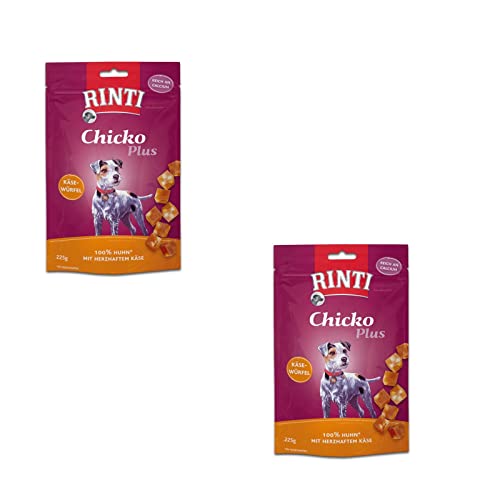 Rinti Chicko Plus Käsewürfel mit Huhn | Doppelpack | 2 x 225 g | Ergänzungsfuttermittel für ausgewachsene Hunde | Leicht bekömmlich und gut verdaulich | Enthält Calcium Rinti Chicko Plus Käsewürfel mit Huhn | Doppelpack | 2 x 225 g | Ergänzungsfuttermittel für ausgewachsene Hunde | Leicht bekömmlich und gut verdaulich | Enthält Calcium von Rinti