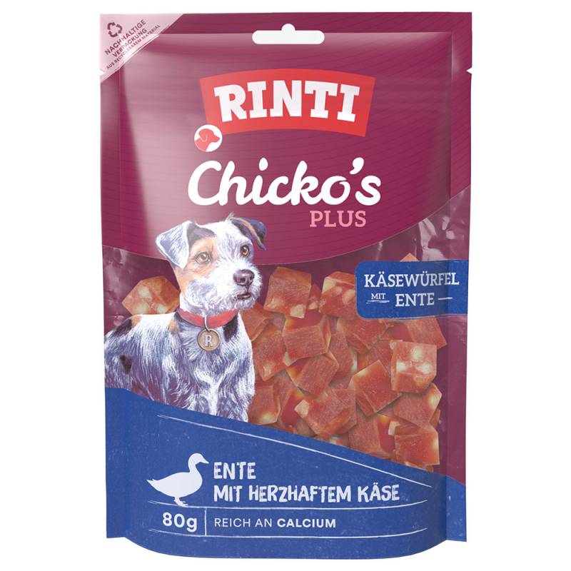 RINTI Chicko Plus Käse & Ente Würfel - 80 g von Rinti