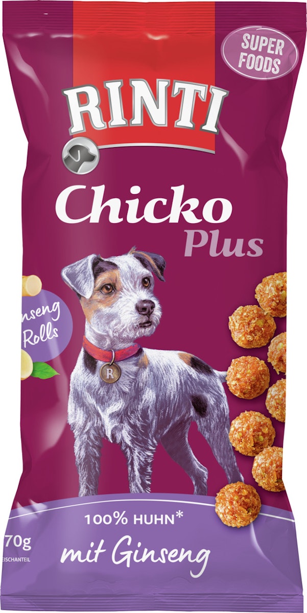 RINTI Chicko Plus Superfoods Huhn 70 Gramm Hundesnack von Rinti